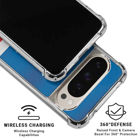 NHL New York Rangers Jersey Pixel 9 Pro XL Clear Case